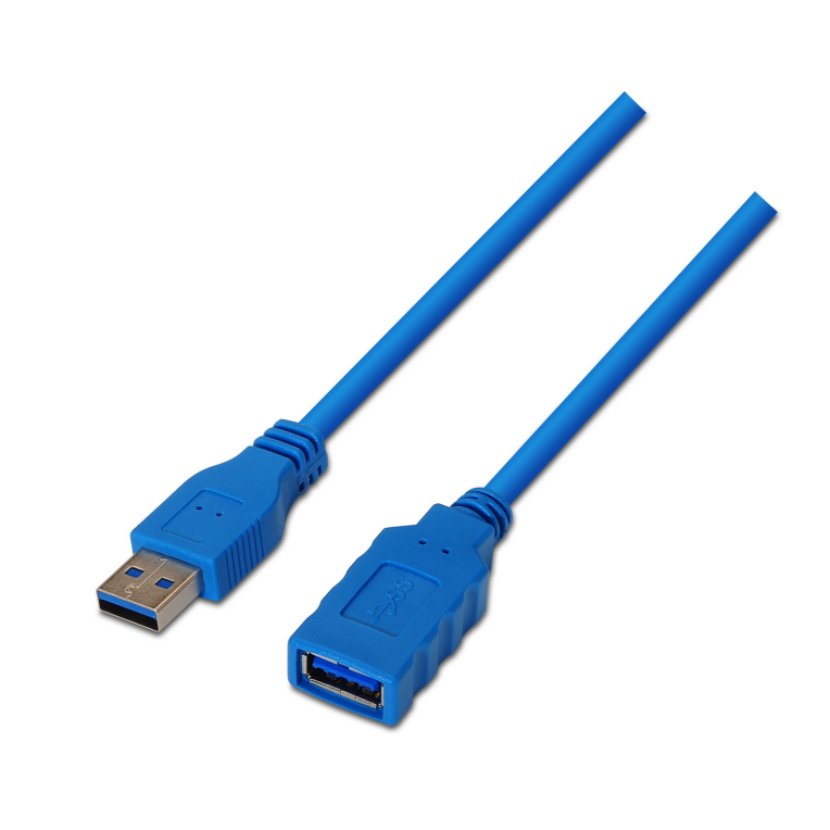 AISENS A105-0046 Cable USB 3.2 Gen 1 Azul 2m USB A Alta Velocidad
