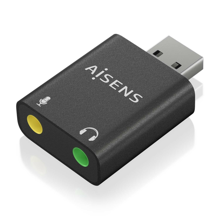 AISENS A106-0768 cambiador de género para cable 2x 3.5 mm