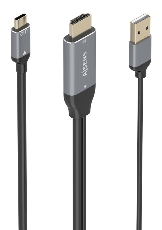 AISENS A109-0871 adaptador de cable de vídeo 1,8 m HDMI + USB USB Tipo C