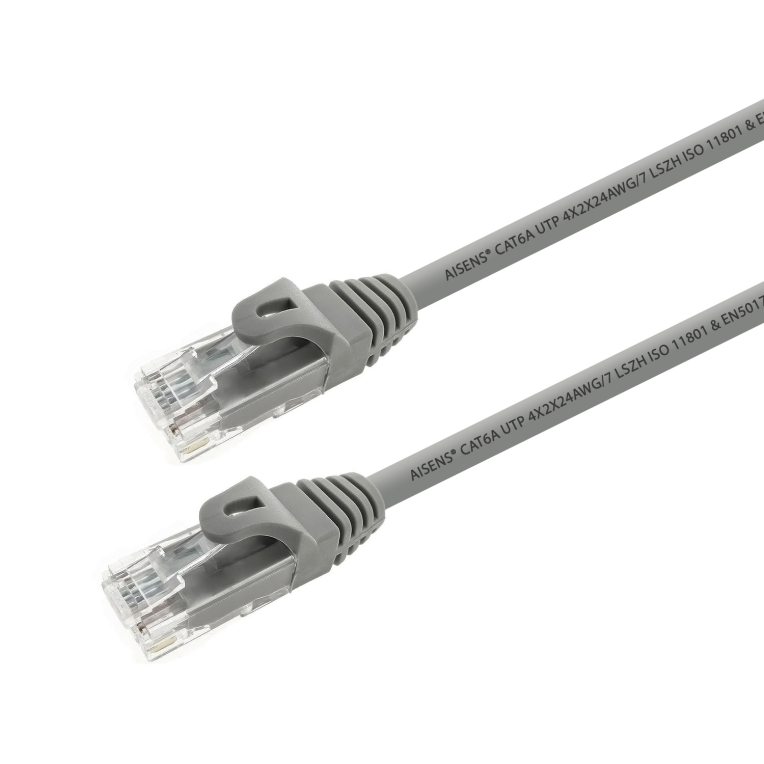 AISENS Cable de Red Cat6a U/UTP Gris 10 m - A145-0330