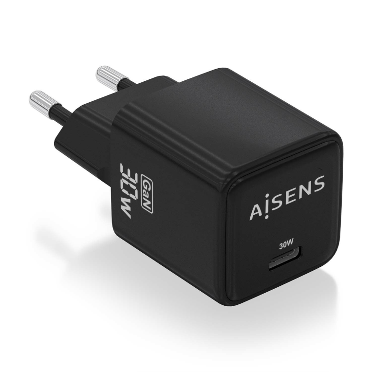 AISENS ASCH-30W1P036-BK cargador de dispositivo móvil Universal Corriente alterna Carga rápida Interior