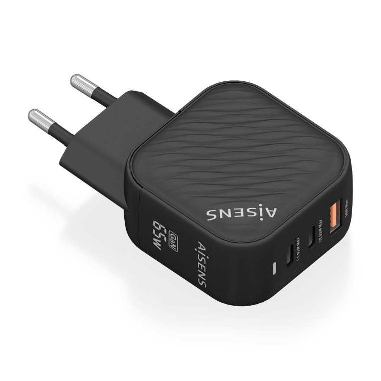 AISENS ASCH-65W3P027-BK cargador móvil universal con carga rápida interior