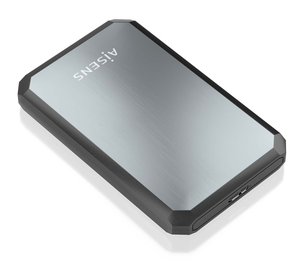 AISENS ASE-2529B caja para disco duro externo Carcasa de disco duro/SSD Negro, Gris 2.5"