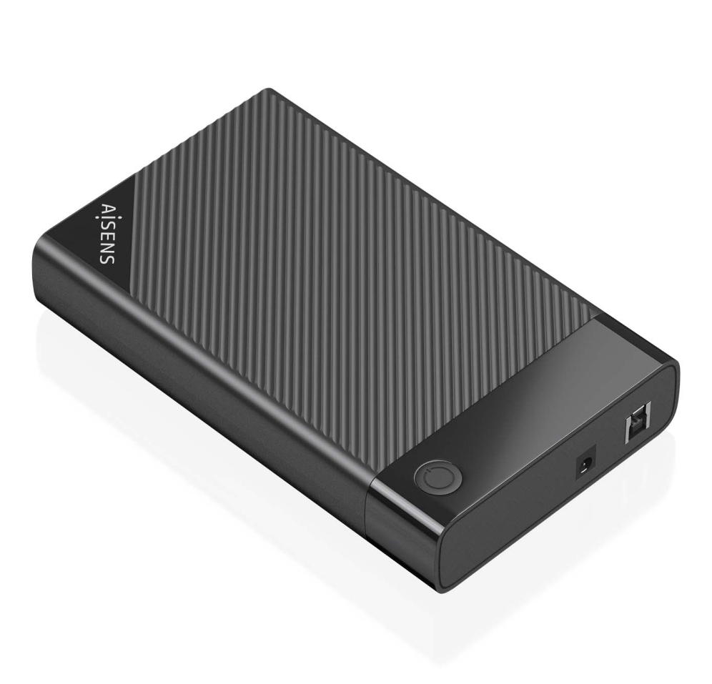 AISENS ASE-3529B caja para disco duro externo Caja de disco duro (HDD) Negro 3.5"