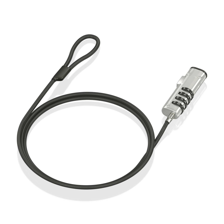 AISENS ASLK-D50N05-BK Cable Antirrobo Negro 1,5 m Seguro y Resistente