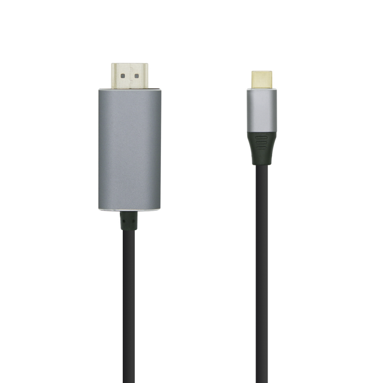 AISENS Cable conversor USB-C a HDMI 4K@60HZ 0.8m Negro – Alta Resolución y Compatibilidad