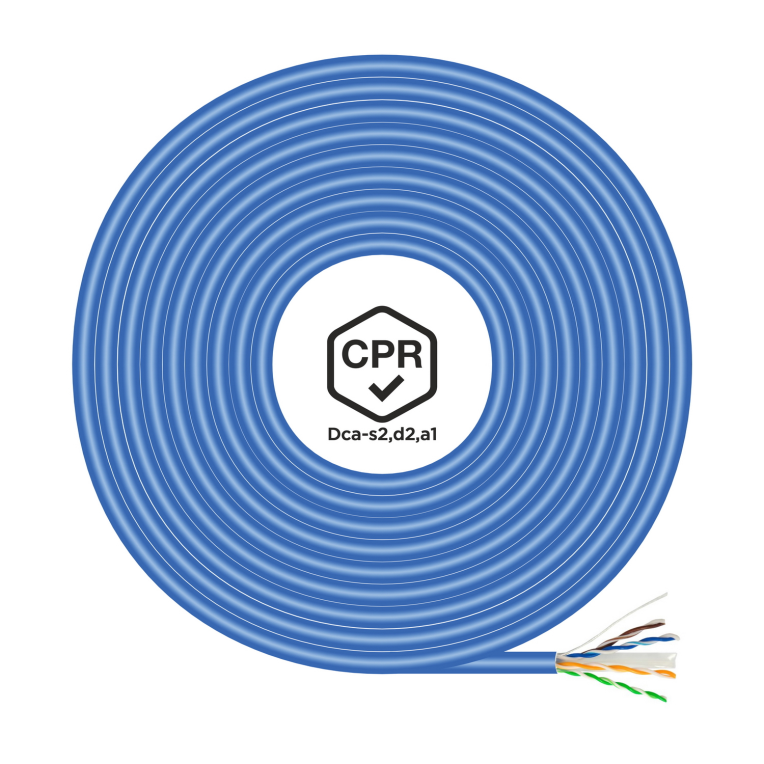 AISENS Cable de Red RJ45 CAT6 UTP LSZH Azul 100m - Alta Velocidad y Seguridad