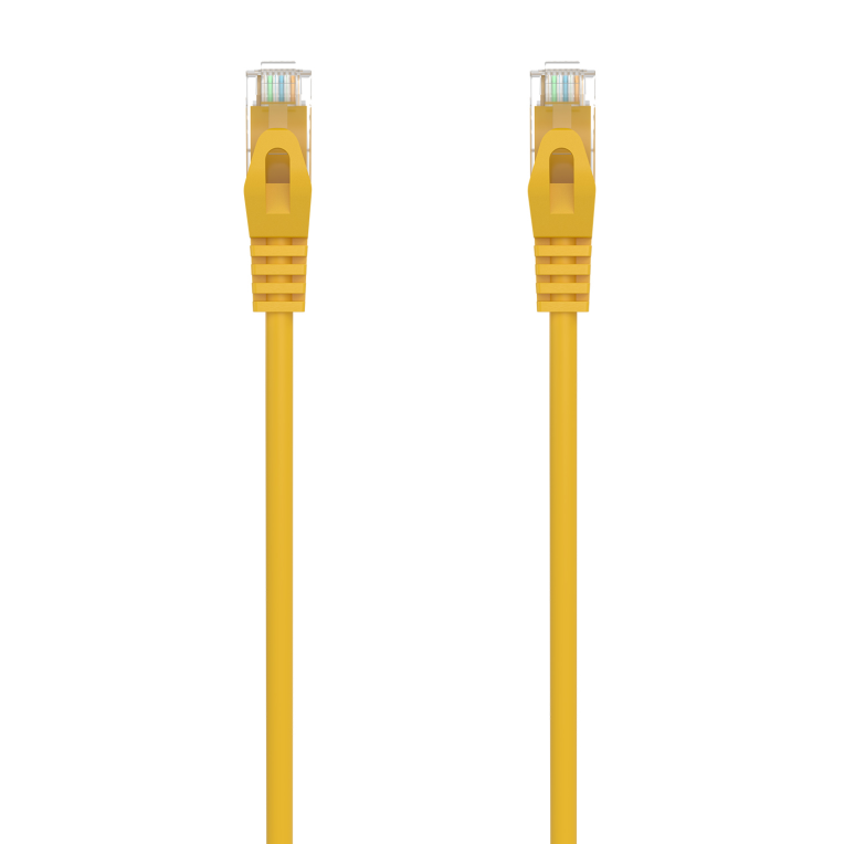 AISENS Cable de Red Latiguillo RJ45 LSZH Cat.6A 500 Mhz UTP AWG24, Amarillo, 2.0M