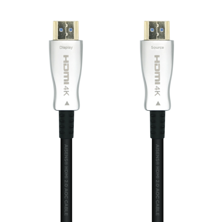 AISENS Cable HDMI V2.0 AOC Premium 15m Negro 4K@60Hz 18Gbps Alta Velocidad
