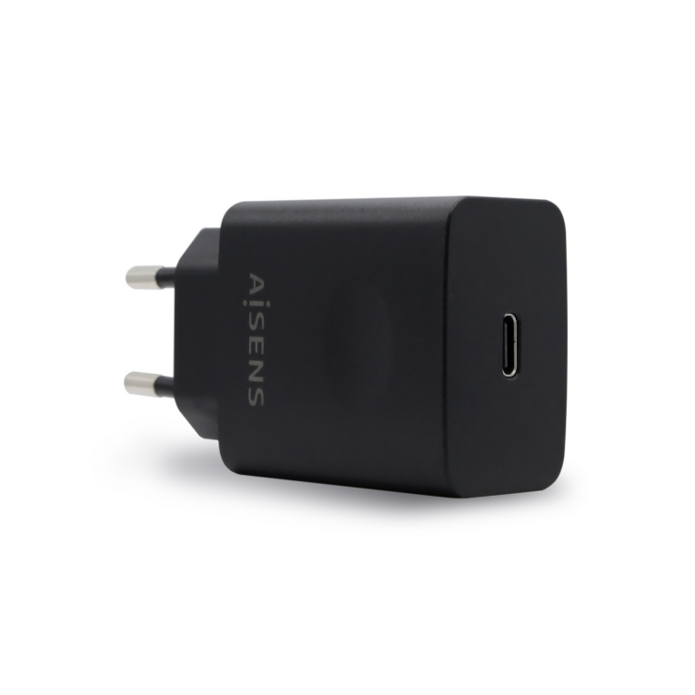 AISENS Cargador USB-C PD 3.0 20W Negro - Carga Rápida y Segura