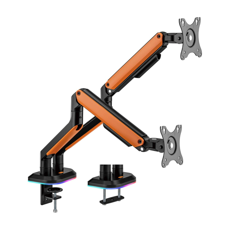 AISENS DT32TSR-251 Soporte para Monitor 32" Negro y Naranja para Escritorio