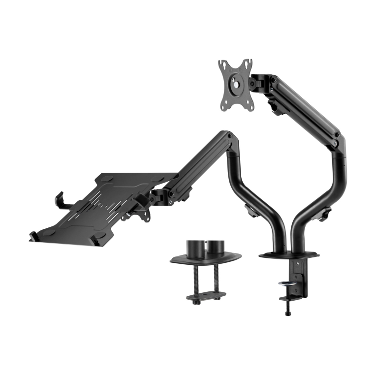 AISENS Soporte de Mesa Giratorio e Inclinable para Portátil y Monitor/TV 8Kg 17-32" Negro