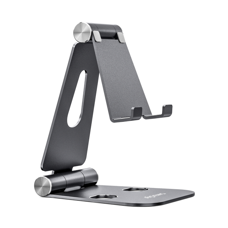 AISENS Soporte De Sobremesa Tamaño XL Ajustable (2 Pivotes) Para Movil / Tablet, Gris