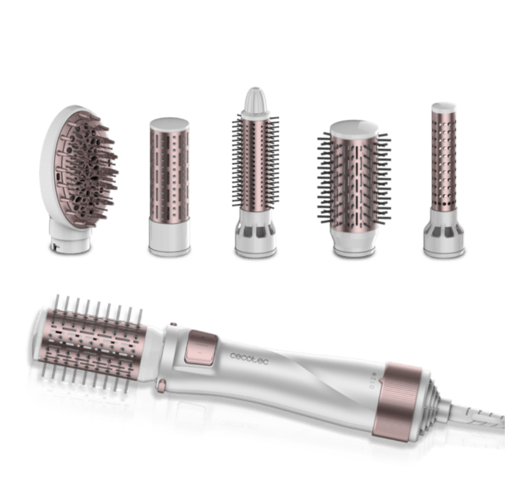 Cecotec 03446 Utensilio de Peinado Multifunción 1000W Gris y Oro Rosado