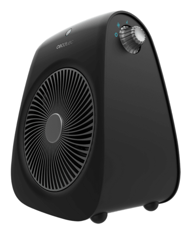 Cecotec ReadyWarm Force Interior Negro 2000 W - Ventilador Eléctrico Potente y Compacto