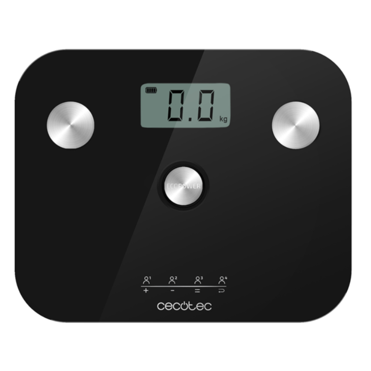 Cecotec Surface Precision EcoPower 10100 Full Healthy Plaza Negro - Báscula electrónica personal precisa