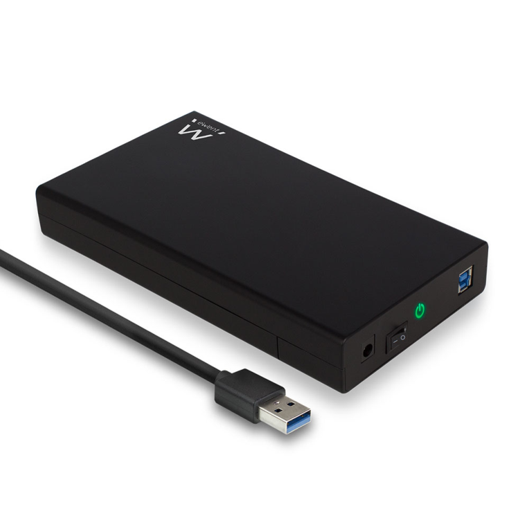 Ewent EW7056 caja para disco duro externo Caja de disco duro (HDD) Negro 3.5"