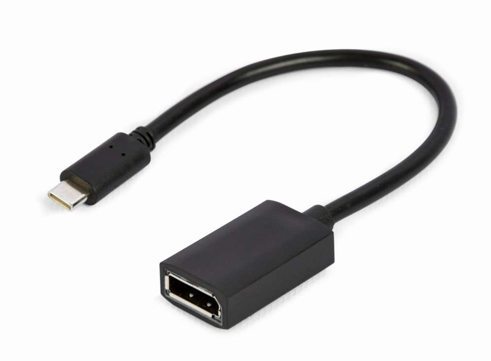 Gembird A-CM-DPF-02 adaptador de cable de vídeo 0,15 m USB Tipo C DisplayPort Negro