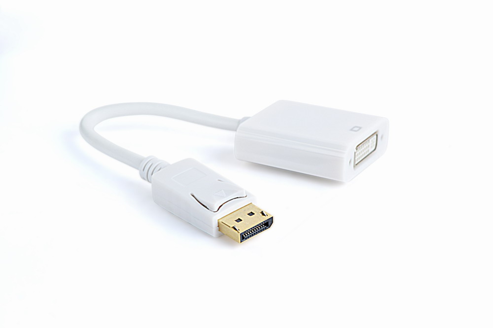 Adaptador cable vídeo Gembird DisplayPort a DVI 0,1 m blanco
