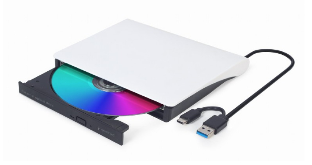 Gembird DVD-USB-031-BW unidad de disco óptico Interno DVD±RW Negro