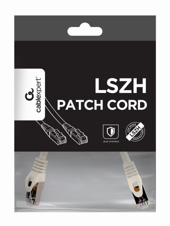 Gembird PP6A-LSZHCU-W-0.25M cable de red Blanco 0,25 m Cat6a S/FTP (S-STP)