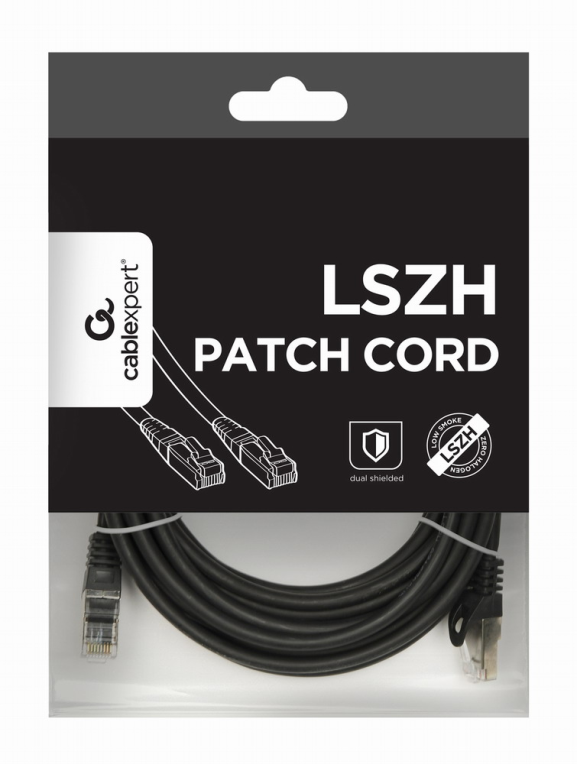 Gembird PP6A-LSZHCU-BK-5M cable de red Negro Cat6a S/FTP (S-STP)