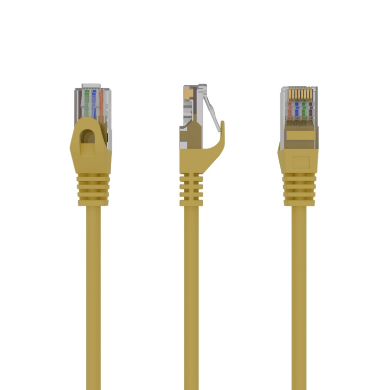 Gembird PP6U-0.25M/Y cable de red Amarillo 0,25 m Cat6 U/UTP (UTP)