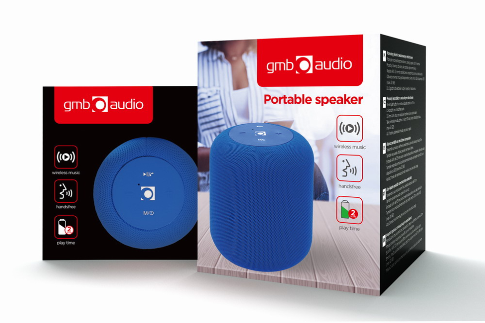 Gembird SPK-BT-15-B altavoz portátil o de fiesta Altavoz monofónico portátil Azul 5 W