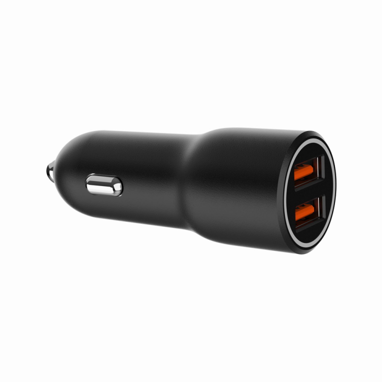 Gembird TA-UC-A2QC36-CAR-01 cargador de dispositivo móvil Teléfono móvil, Smartphone Negro Encendedor de cigarrillos Carga rápida Auto