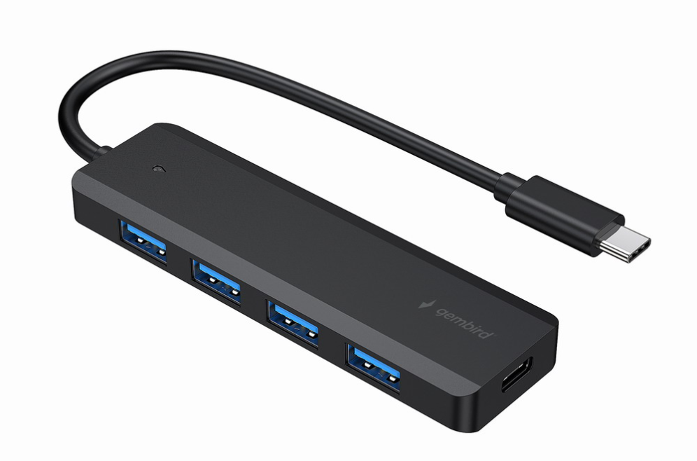 Gembird UHB-CM-U3P4P-01 hub de interfaz USB 3.2 Gen 1 (3.1 Gen 1) Type-C Negro