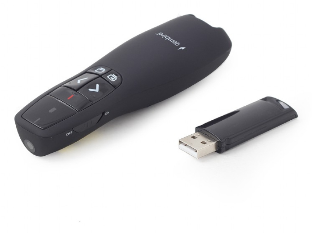 Gembird WP-L-12 apuntador inalámbricos RF Negro