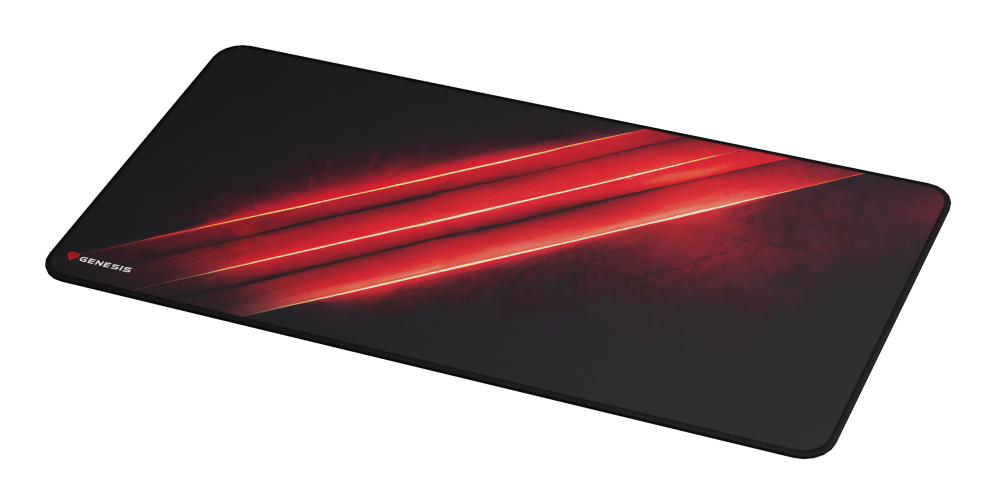 GENESIS Carbon 500 Maxi Flash G2 Alfombrilla de ratón para juegos Negro, Rojo