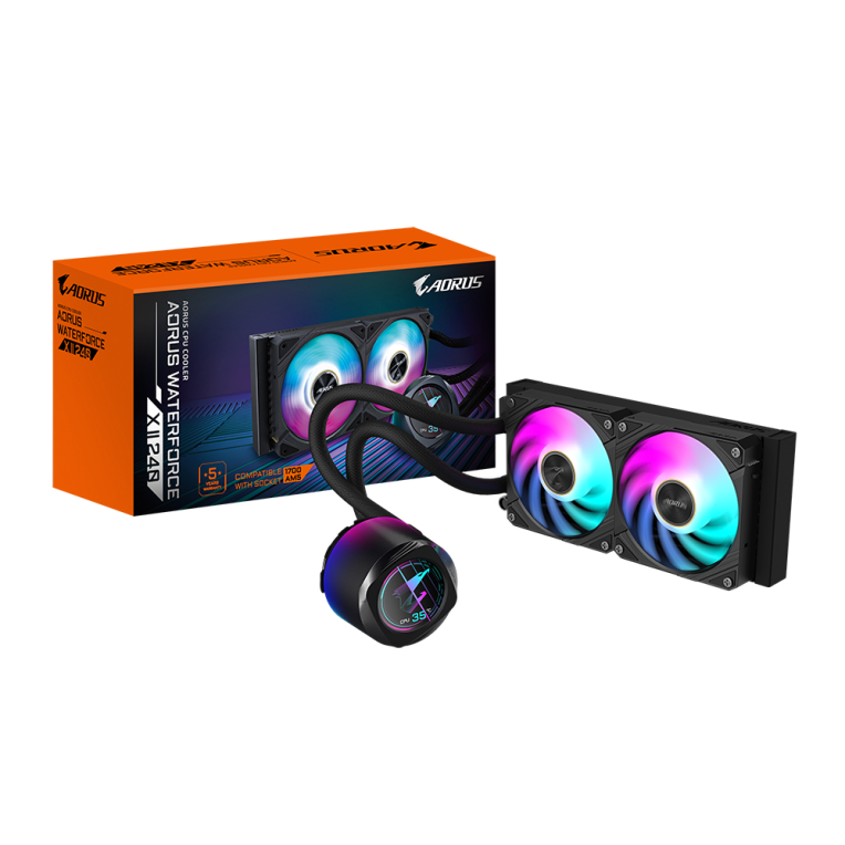 GIGABYTE AORUS WATERFORCE X II 240 Procesador Sistema de refrigeración líquida todo en uno 12 cm Negro