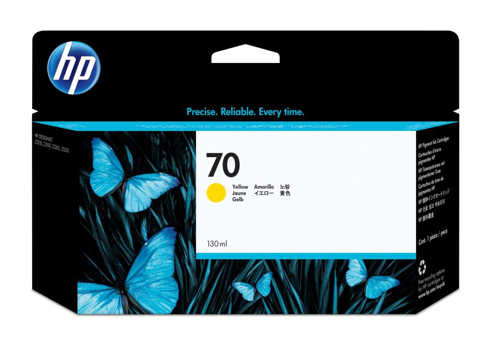 HP Cartucho de tinta DesignJet 70 amarillo de 130 ml