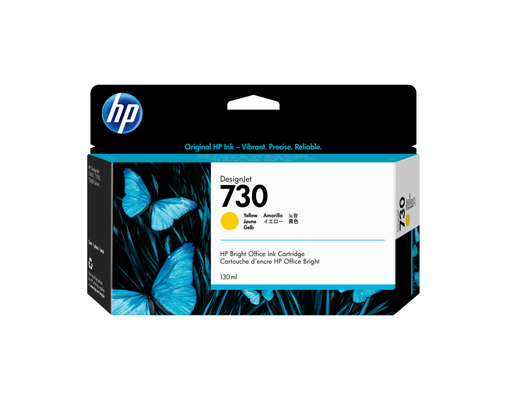 HP Cartucho de tinta DesignJet 730 amarillo de 130 ml