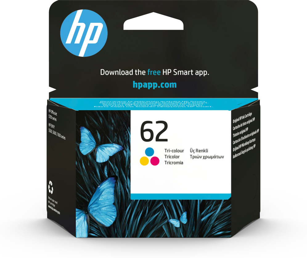 HP Cartucho de tinta original 62 tricolor – Calidad y confiabilidad garantizadas