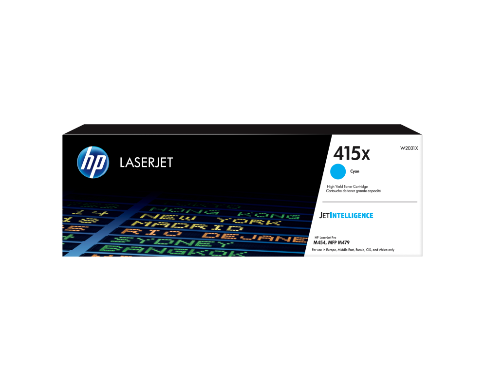 HP Cartucho de tóner Original LaserJet 415X cian alta capacidad