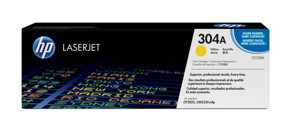 HP Cartucho de tóner original LaserJet 304A amarillo