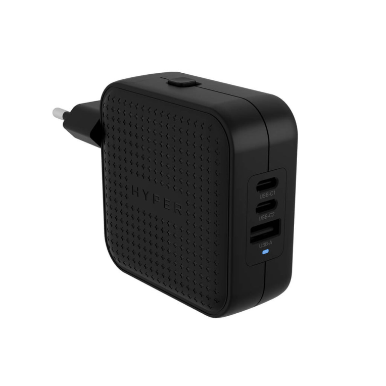 HYPER HJ1003BKWWGL cargador de dispositivo móvil Portátil, Smartphone, Tableta Negro Corriente alterna Carga rápida Interior