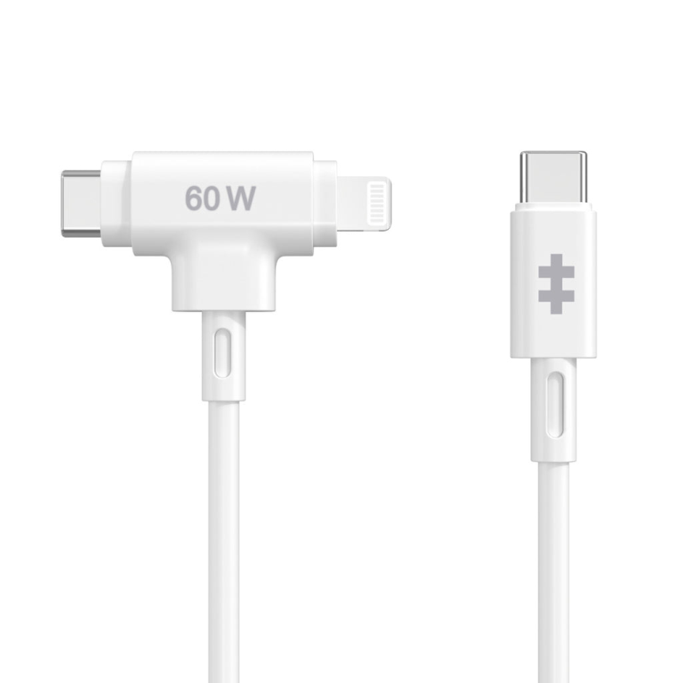 HYPER HyperJuice cable USB USB 2.0 1,5 m USB C USB C/Lightning Blanco