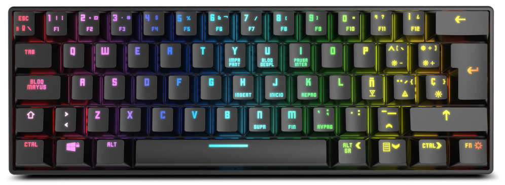 Krom Kluster teclado Juego USB + Bluetooth Negro