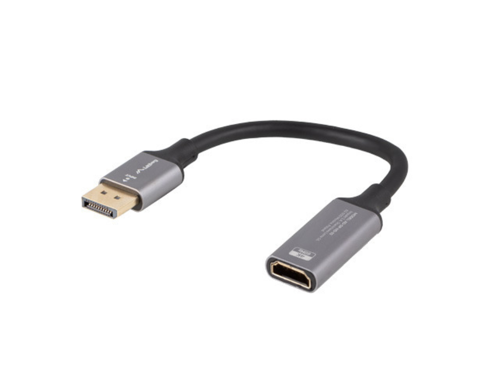 Lanberg AD-DP-HD-02 adaptador de cable de vídeo 0,2 m DisplayPort HDMI Plata