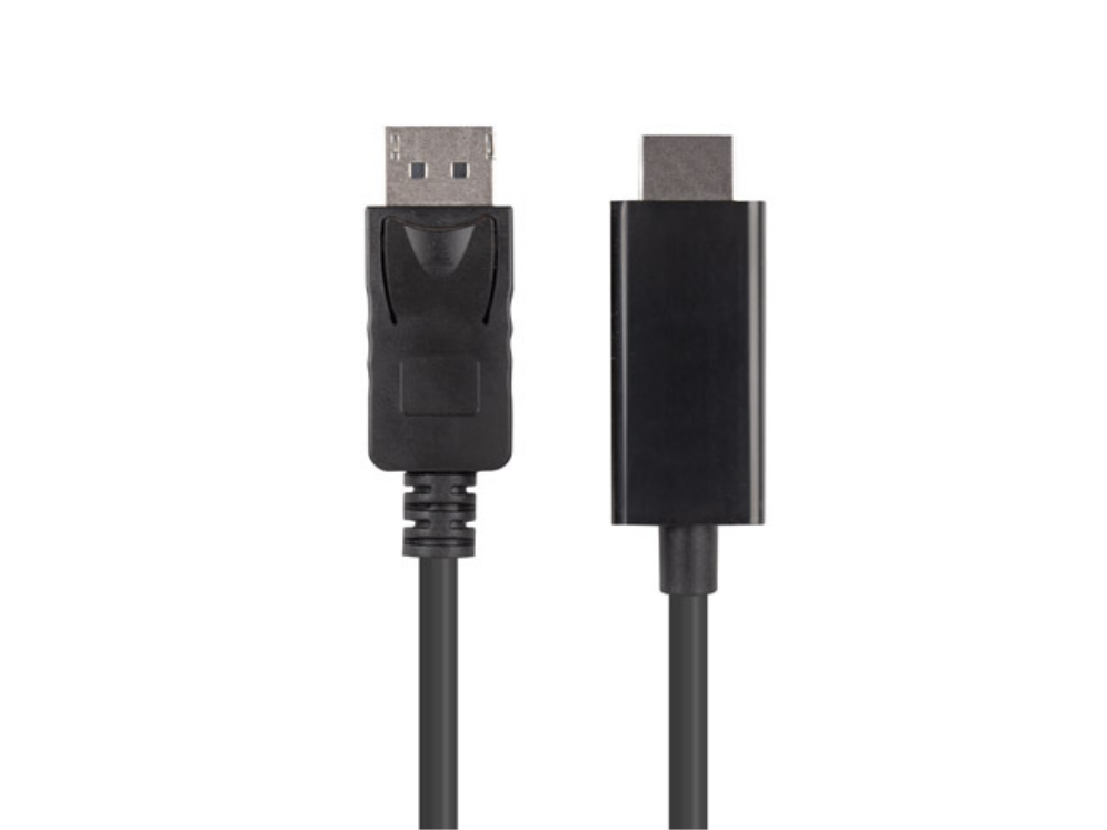 Lanberg CA-DPHD-11CC-0030-BK cambiador de género para cable DisplayPort HDMI Negro