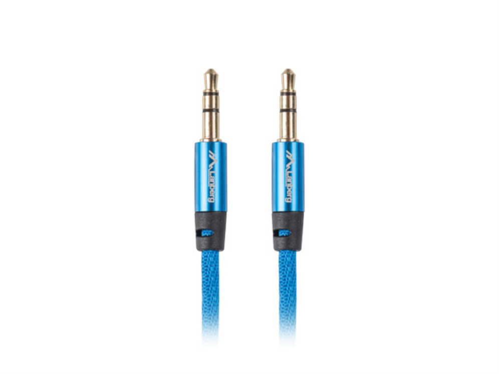Lanberg CA-MJMJ-10CU-0020-BL cable de audio 2 m 3,5mm Azul