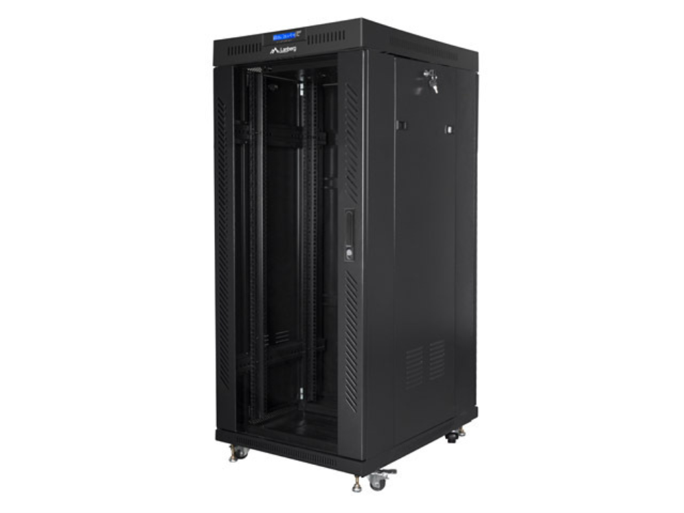 Lanberg FF01-8027-12BL armario rack 27U Rack o bastidor independiente Negro