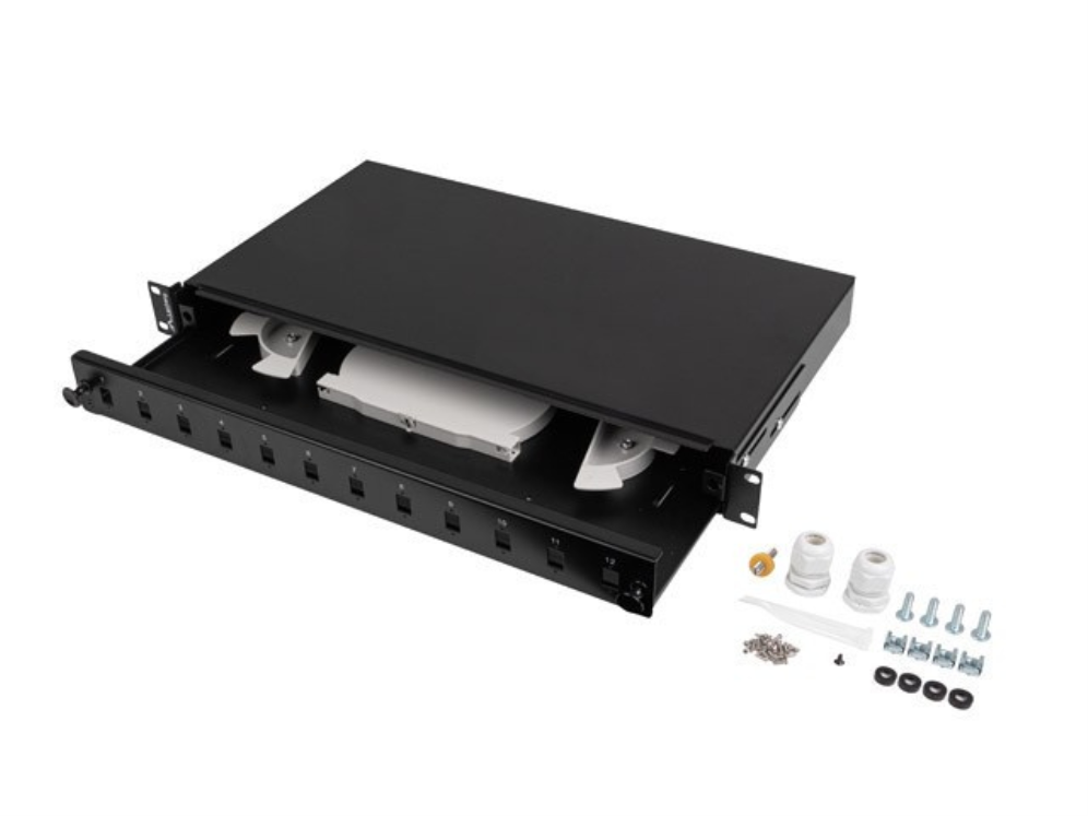 Lanberg FOP1-12SS-LDB panel de parcheo 1U