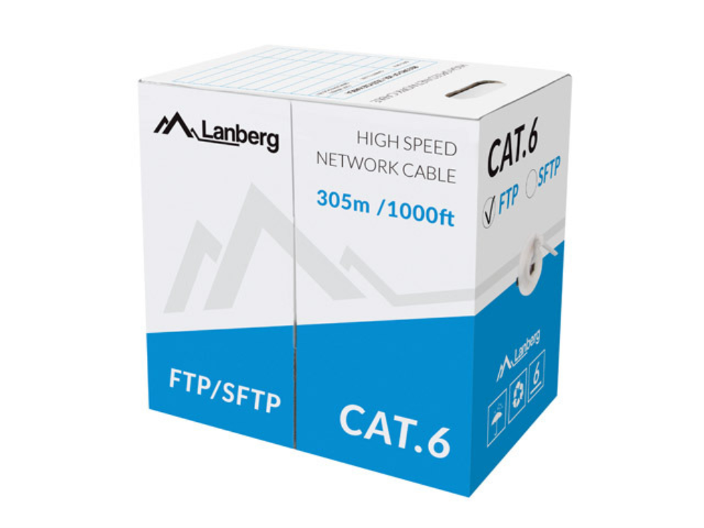 Lanberg LCF6-11CU-0305-S cable de red Gris 305 m Cat6 F/UTP (FTP)