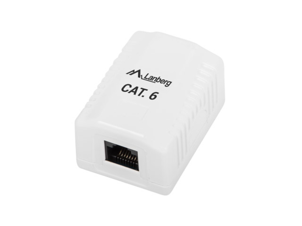 Lanberg OU6-0001-W caja de tomacorriente RJ-45 Blanco