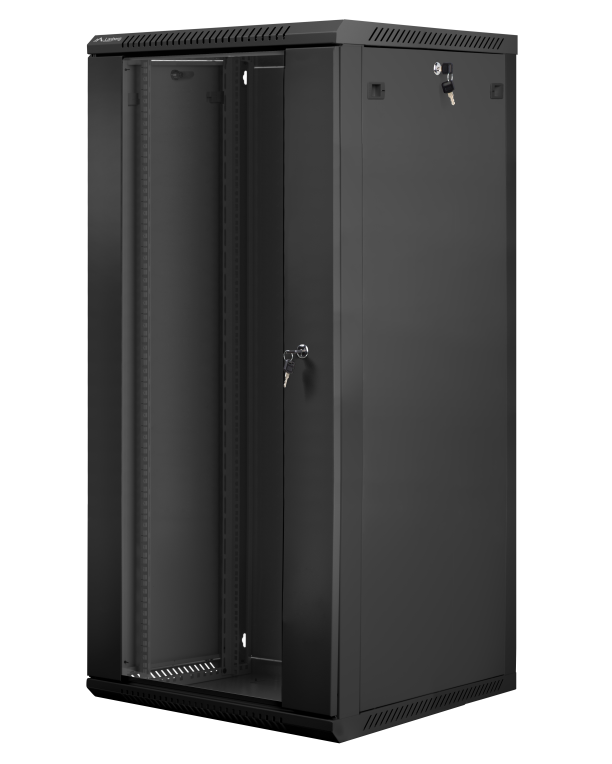 Lanberg WF01-6627-10B armario rack 27U Bastidor de pared Negro