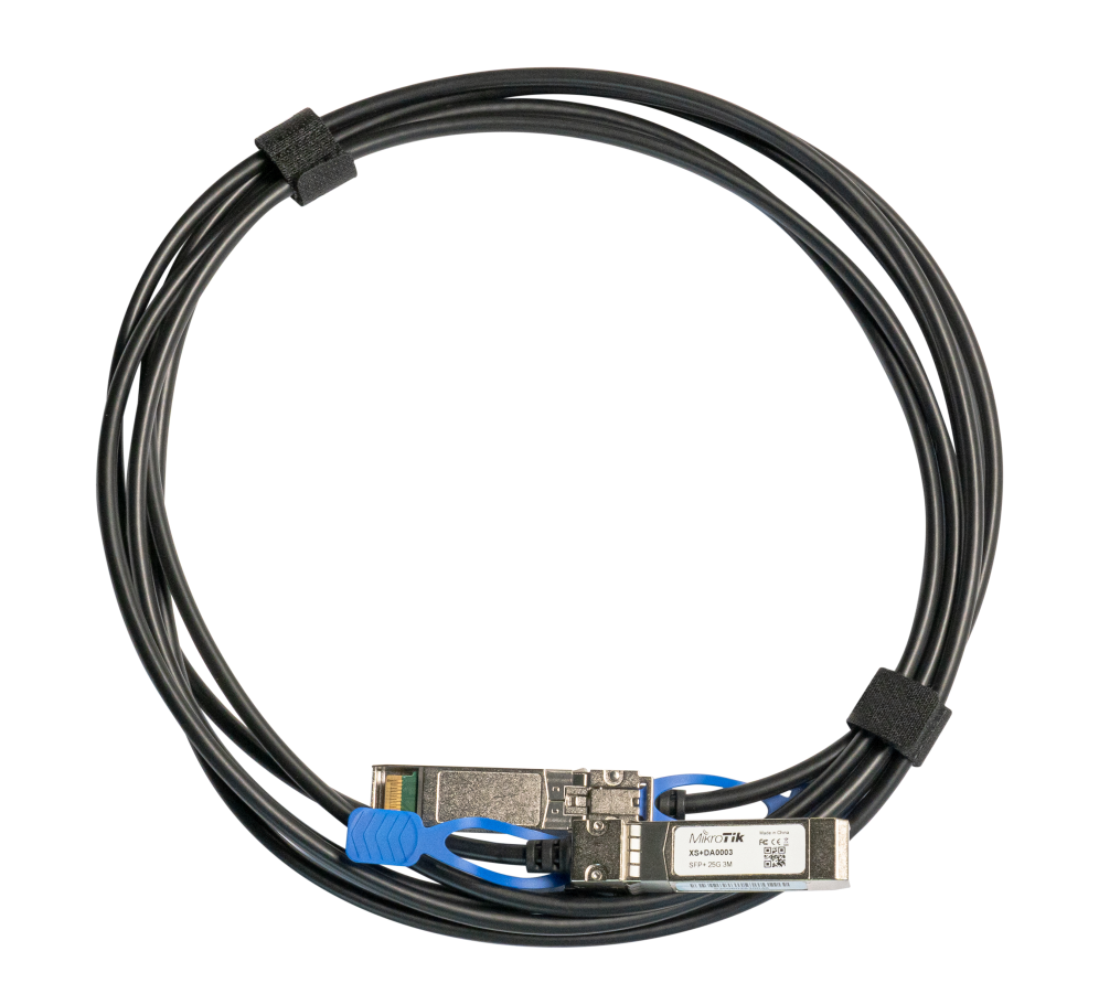 Mikrotik XS+DA0003 Cable fibra óptica InfiniBand 3m Negro SFP/SFP+/SFP28
